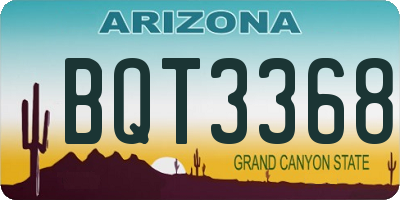 AZ license plate BQT3368