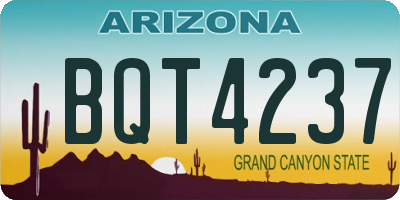 AZ license plate BQT4237