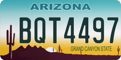 AZ license plate BQT4497