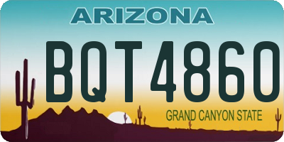 AZ license plate BQT4860