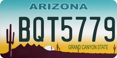 AZ license plate BQT5779