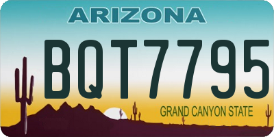 AZ license plate BQT7795