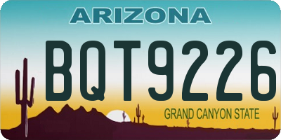 AZ license plate BQT9226