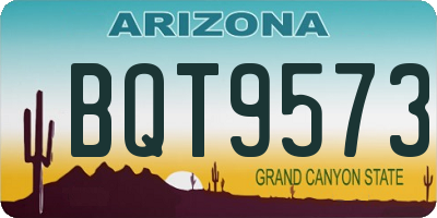 AZ license plate BQT9573