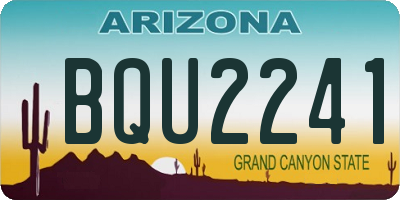 AZ license plate BQU2241