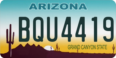 AZ license plate BQU4419