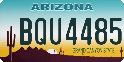AZ license plate BQU4485