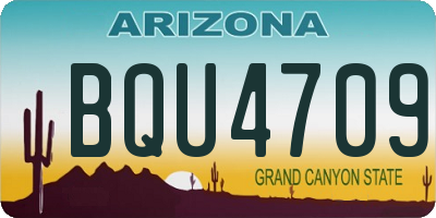 AZ license plate BQU4709