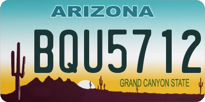 AZ license plate BQU5712