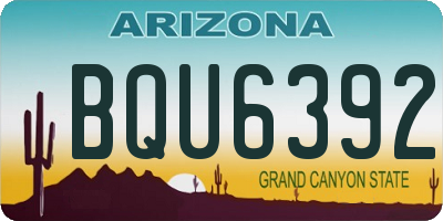 AZ license plate BQU6392