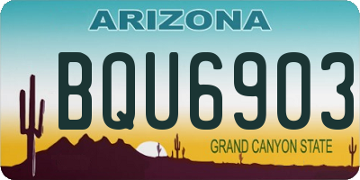 AZ license plate BQU6903