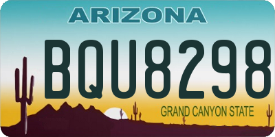 AZ license plate BQU8298