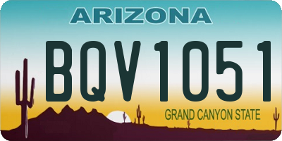 AZ license plate BQV1051