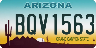 AZ license plate BQV1563
