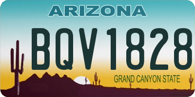 AZ license plate BQV1828