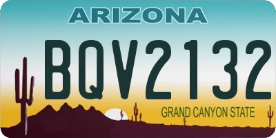 AZ license plate BQV2132
