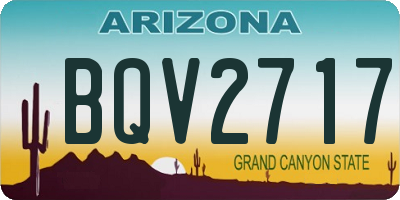 AZ license plate BQV2717