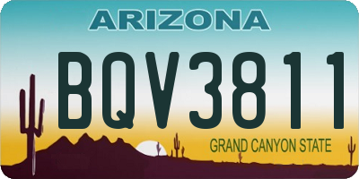 AZ license plate BQV3811