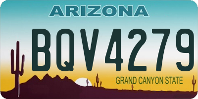 AZ license plate BQV4279
