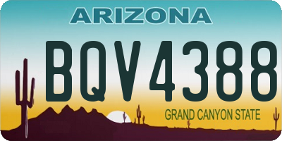 AZ license plate BQV4388