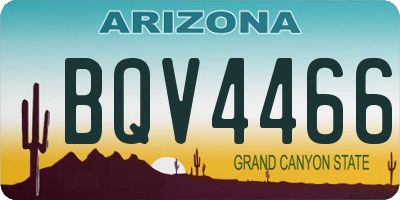 AZ license plate BQV4466