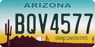 AZ license plate BQV4577