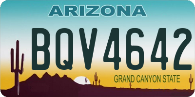 AZ license plate BQV4642