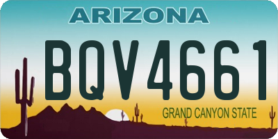AZ license plate BQV4661