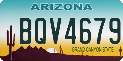 AZ license plate BQV4679