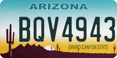 AZ license plate BQV4943