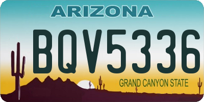 AZ license plate BQV5336