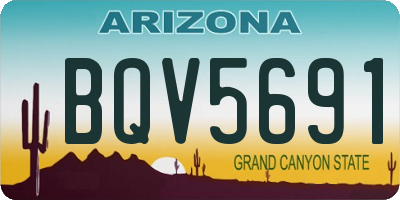 AZ license plate BQV5691