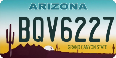 AZ license plate BQV6227