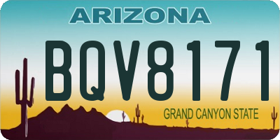 AZ license plate BQV8171