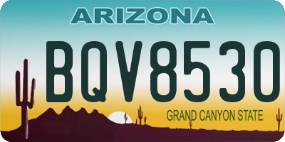 AZ license plate BQV8530