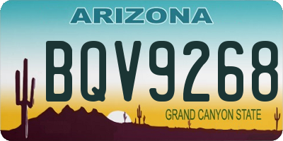 AZ license plate BQV9268