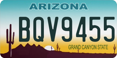 AZ license plate BQV9455