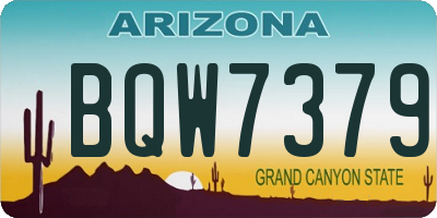 AZ license plate BQW7379