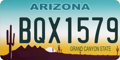 AZ license plate BQX1579
