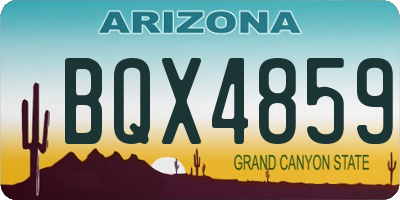 AZ license plate BQX4859