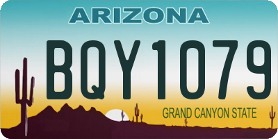 AZ license plate BQY1079