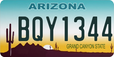 AZ license plate BQY1344