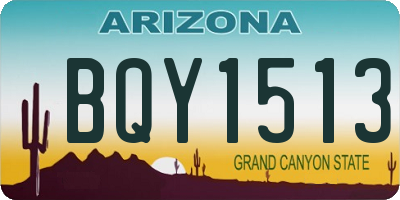 AZ license plate BQY1513