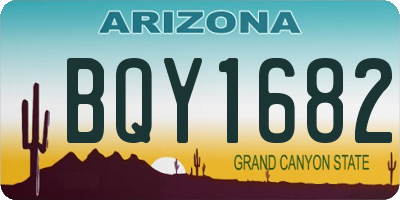 AZ license plate BQY1682