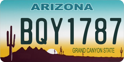 AZ license plate BQY1787