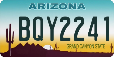 AZ license plate BQY2241