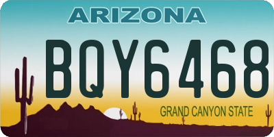 AZ license plate BQY6468