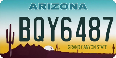 AZ license plate BQY6487