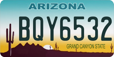 AZ license plate BQY6532