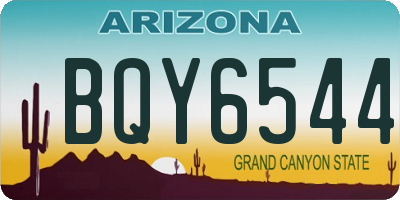 AZ license plate BQY6544